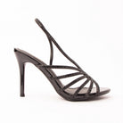 Black sandals for women, side view
