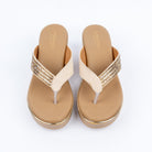 Beige platform heel sandals for women – Forever Shoe Bazar