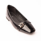Black buckle ballerinas for women - Forever Shoe Bazar