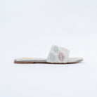 White sequin ballet flats for women – Forever Shoe Bazar