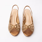 Copper embellished slingback pumps for women – Forever Shoe Bazar