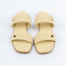 Yellow dual strap ballet flats styled for everyday casual wear