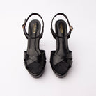 Black snake print platform sandals for women – Forever Shoe Bazar