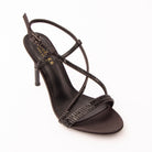 Black sandals for women, three-quarter view