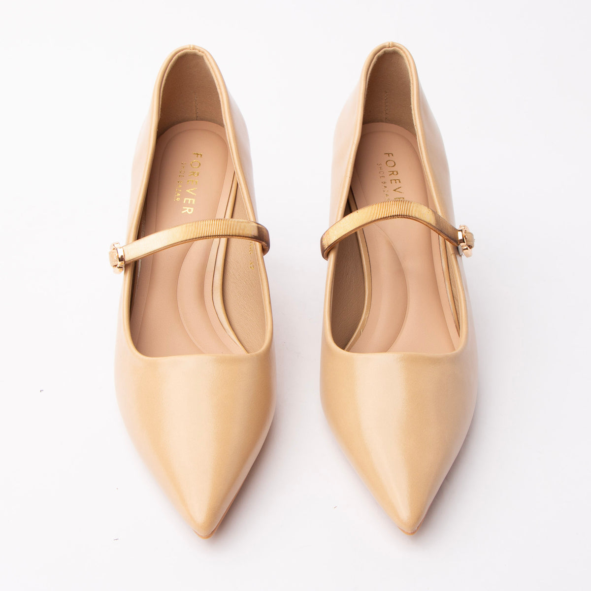 Beige mary jane pumps for women – Forever Shoe Bazar