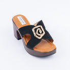 Black platform heel mules for women – Forever Shoe Bazar