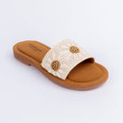 Beige crochet ballet flats styled for everyday casual wear