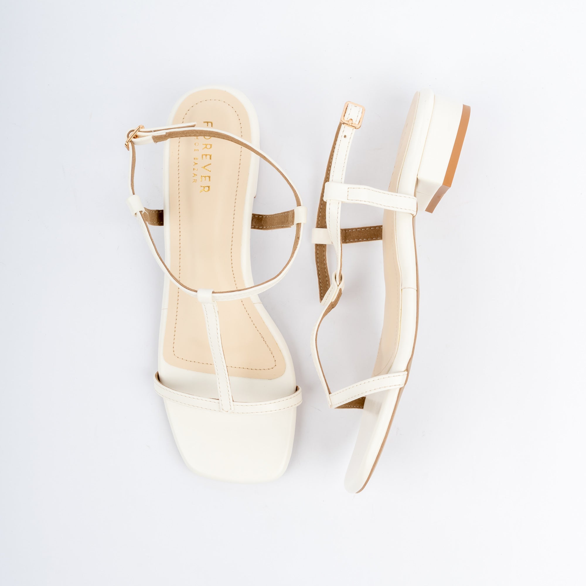 The Clean T-Strap - White — view 5