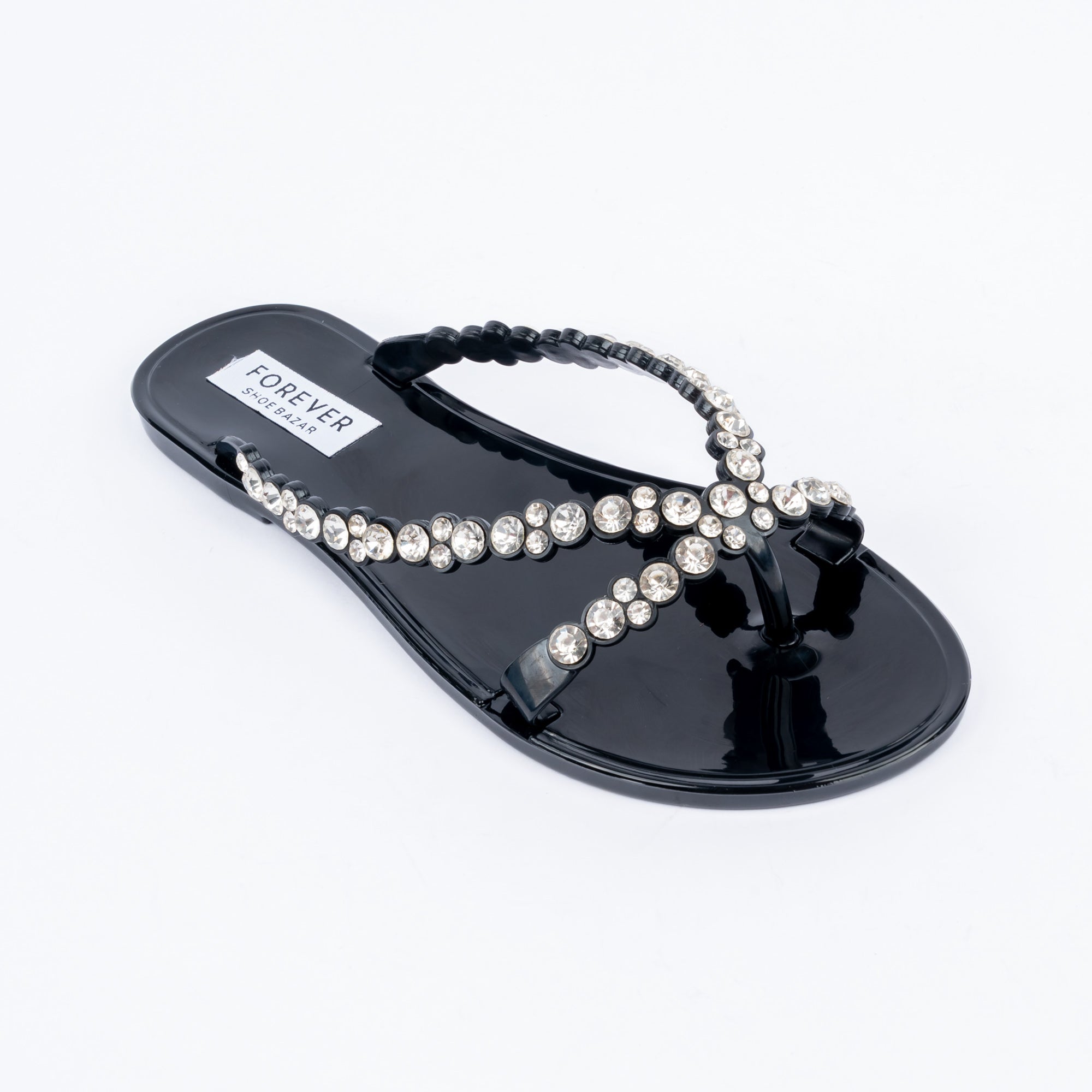 Black flat sandals for women – Forever Shoe Bazar