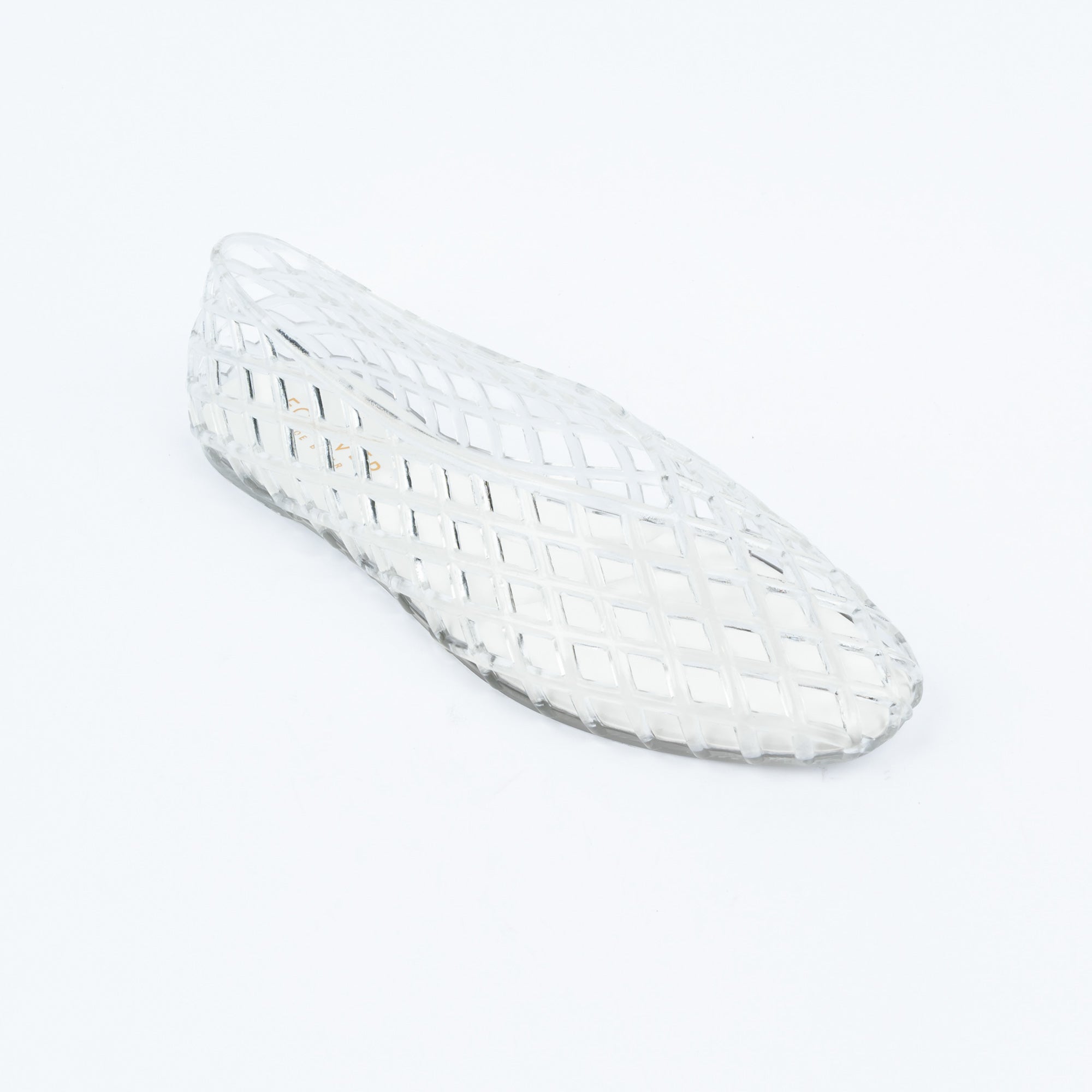 Transparent jelly flats styled for casual wear