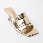 Gold metallic mules for women - Forever Shoe Bazar