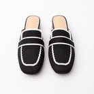 Black knit loafer mules for women – Forever Shoe Bazar