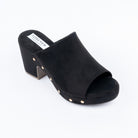 Black platform heel mules for women – Forever Shoe Bazar