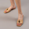 Dracarys - Khaki Faux Snake Skin Flats