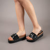 Couch Potato - Black Casual Platform Heel