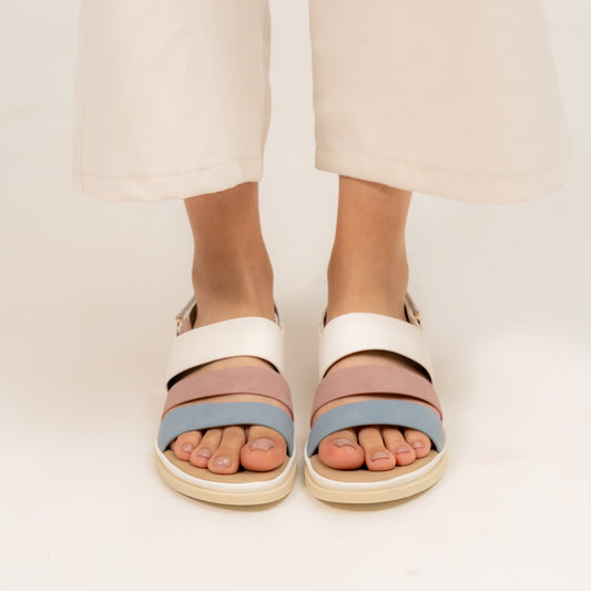 Back To The Stone Age - White Casual Sandal