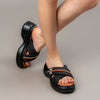 Nothing's Comfier - Black Casual Platform Heel