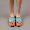 Denim Drift - Blue Casual Thong Slipper