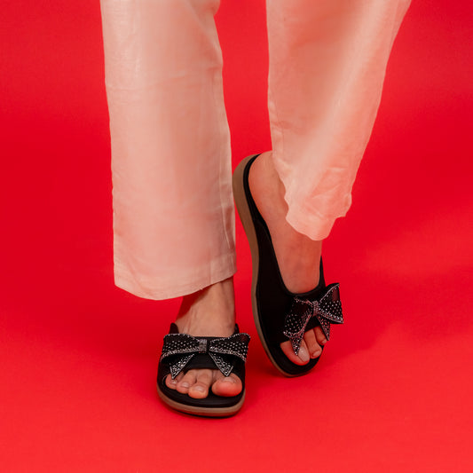 Walking Beauty - Black Casual Flats