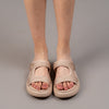 Eleven On Ten - Beige Casual Slipper with Rhinestones