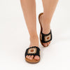 It's Casual Only - Black Crochet Flats
