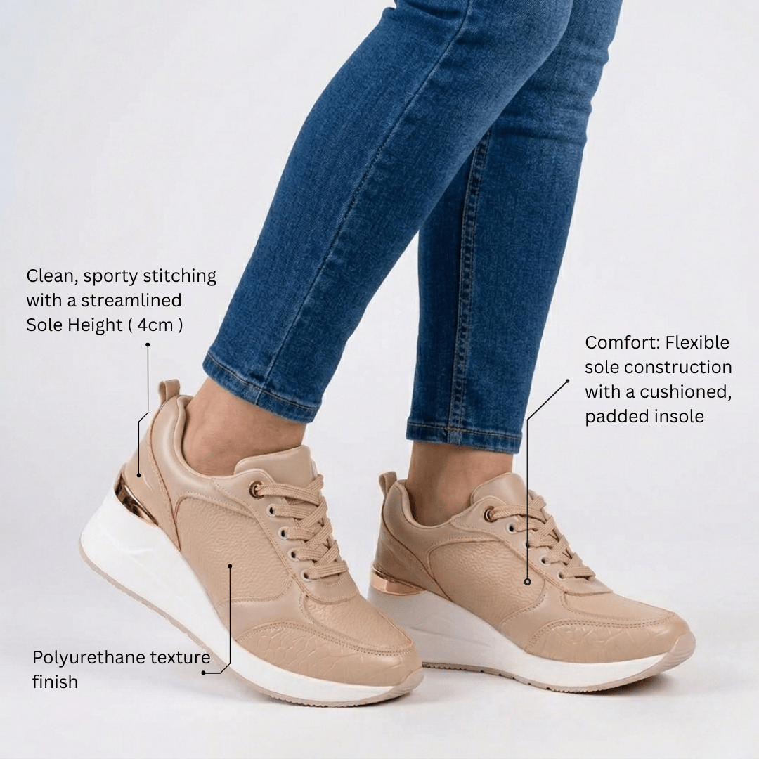 GlossGrid - Beige Sneakers