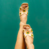Crochet Kicks - Beige Pencil Heels