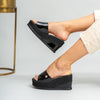 Never Late For Coffee - Black Everyday Wedges