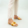 Bohemian Bliss - Beige Crochet Slide-on