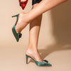 Live The Night - Green Partywear Pencil Heels