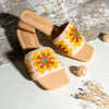 Bohemian Bliss - Beige Crochet Slide-on