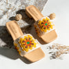 Bohemian Bliss - Beige Crochet Slide-on
