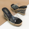 Elevate The Basics - Black Transparent Wedges