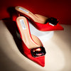Live The Night - Red Partywear Pencil Heels