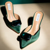 Live The Night - Green Partywear Pencil Heels