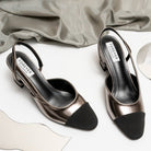 Cosmic Charisma - Black & Silver Partywear Block Heels - view 3