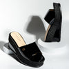 Never Late For Coffee - Black Everyday Wedges
