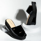 Never Late For Coffee - Black Everyday Wedges - view 4