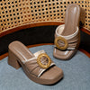 High Standards - Brown Block Heels