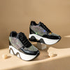 Rock The Party - Black Partywear Sneakers with Fancy Upper with Rhinestones