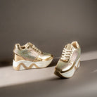 Rock The Party - Gold Partywear Sneakers . - view 8