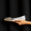 Glistening Aura - Silver Partywear Ballerinas