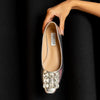Glistening Aura - Silver Partywear Ballerinas