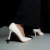 Simply Standout - White Pencil Heel Pumps