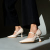 Miss Academia - Beige Formal Pencil Heels
