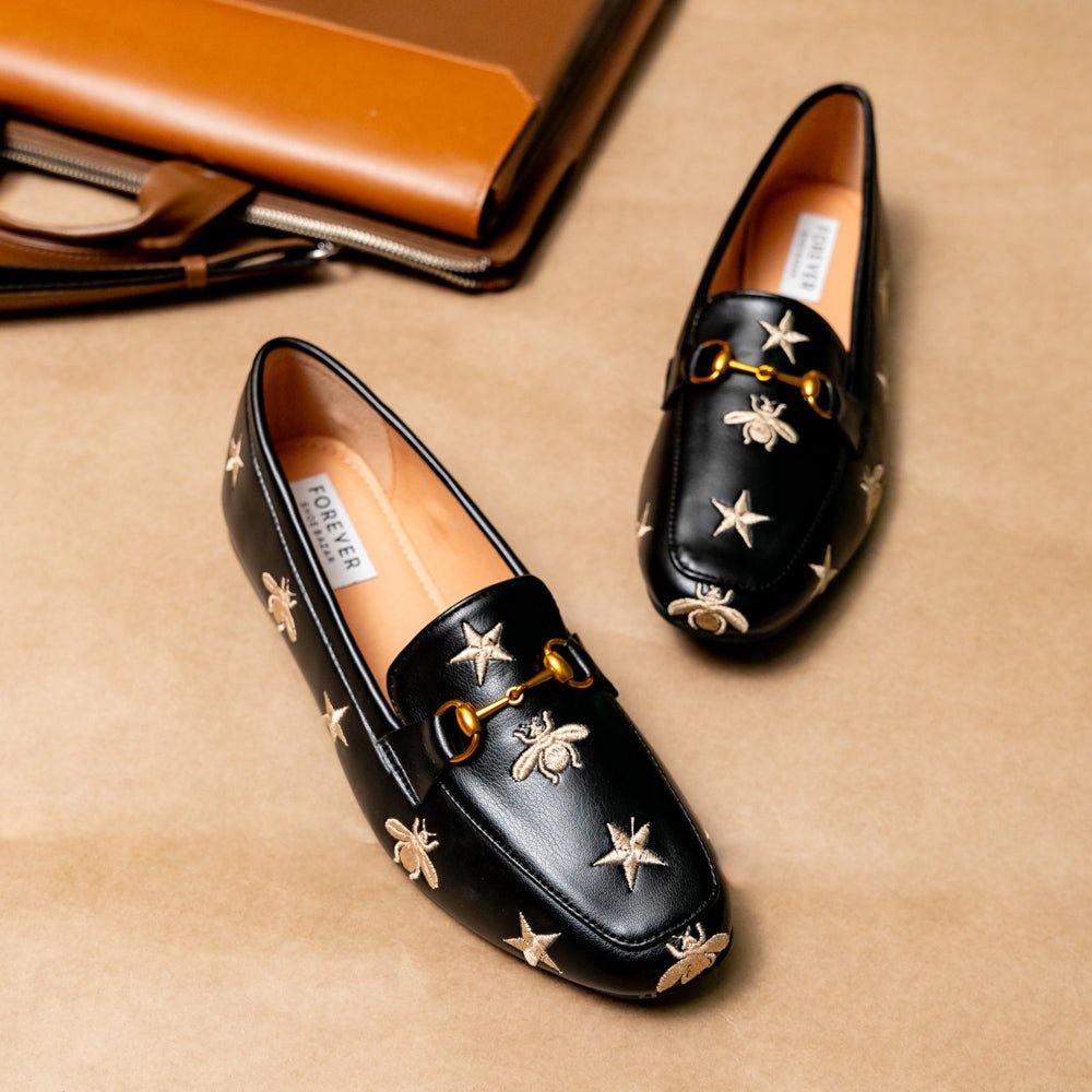 Bees & Stars - Black Everyday Loafers - view 6