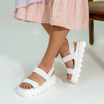 Not That Serious - White Everyday Platform Sandals
