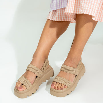 Not That Serious - Beige Everyday Platform Sandals
