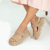 Not That Serious - Beige Everyday Platform Sandals