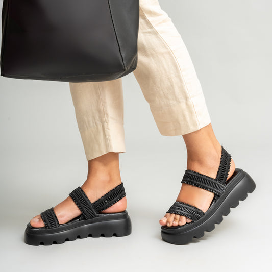 Not That Serious - Black Everyday Platform Sandals